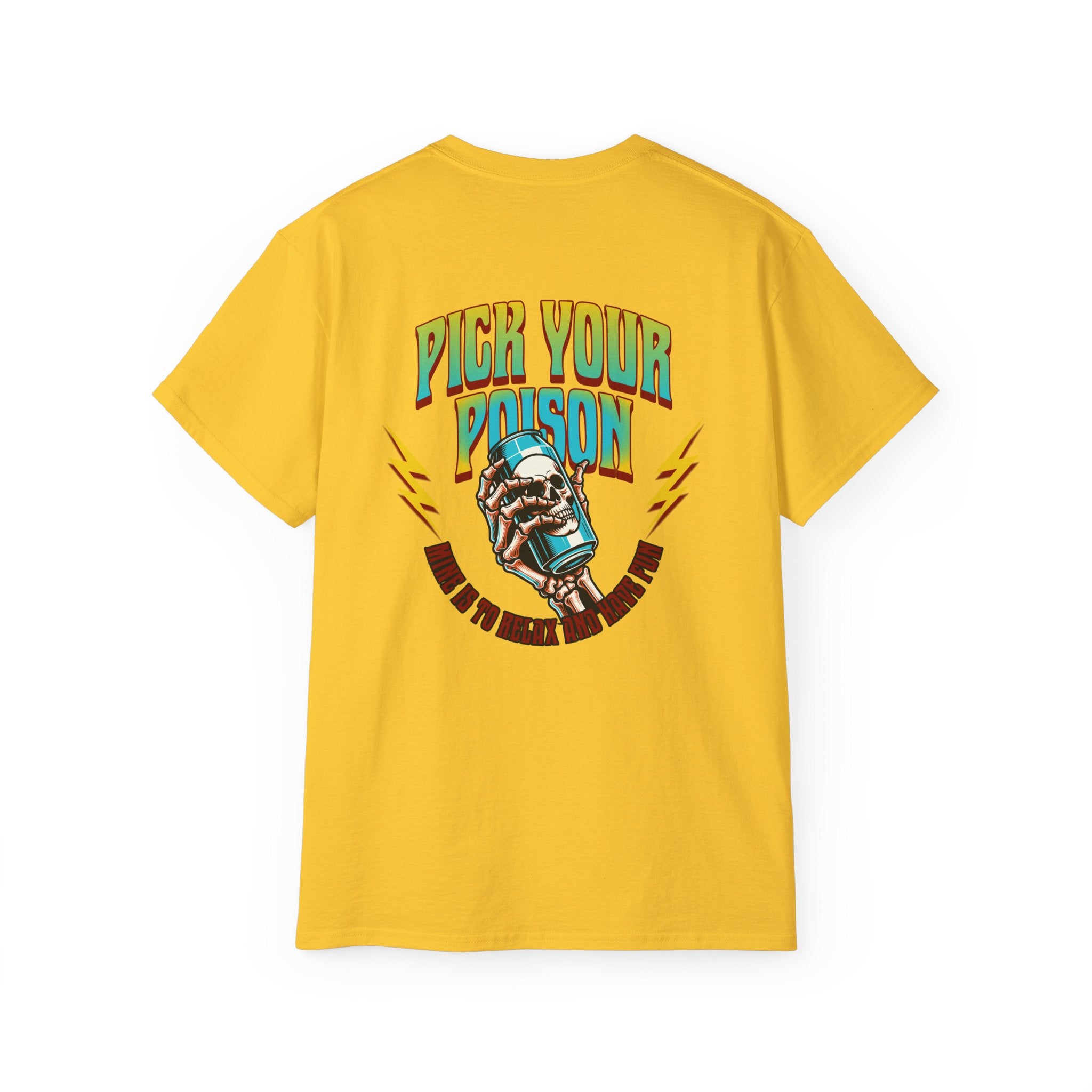 Pick Your Poison - Unisex Ultra Cotton Tee (Back) - Damned Threads
